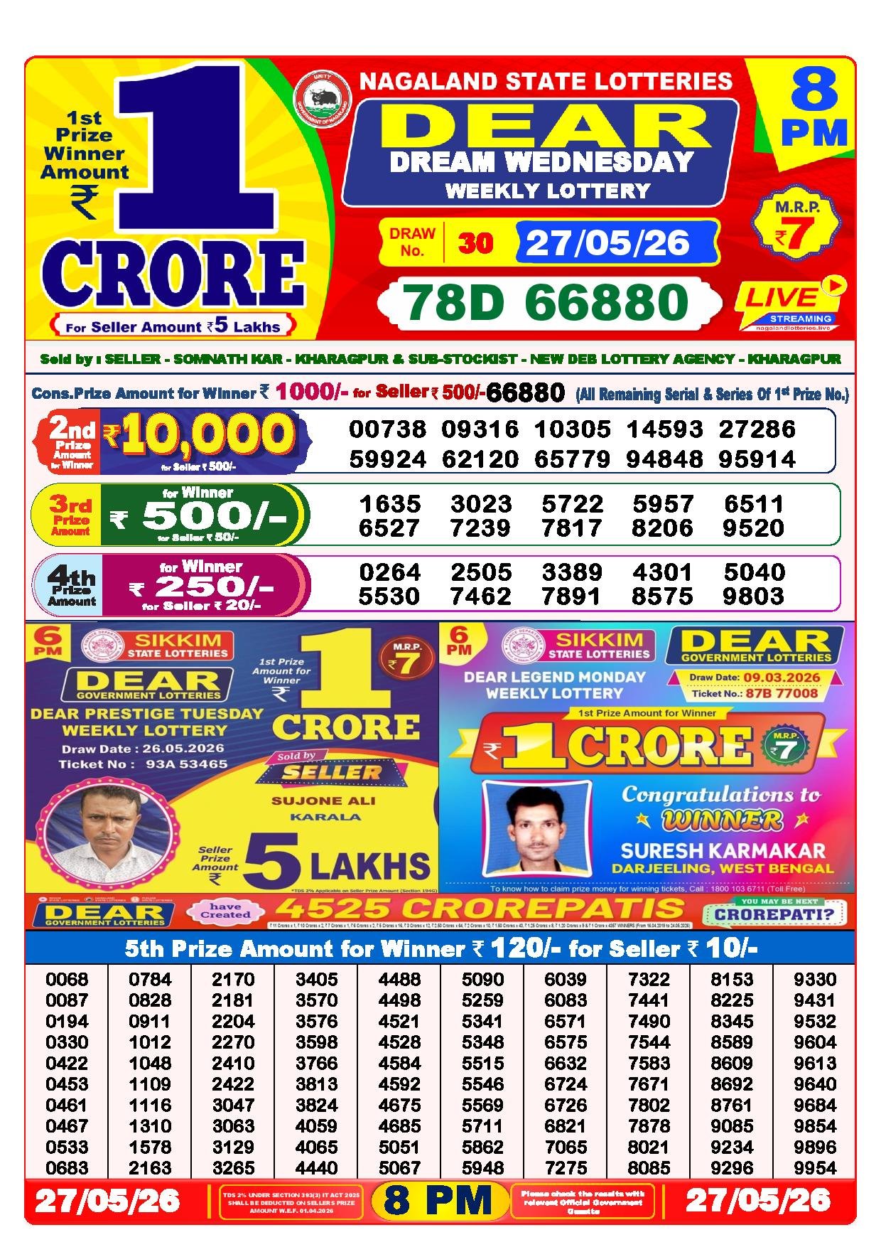 8 PM Result – 27 May 2026