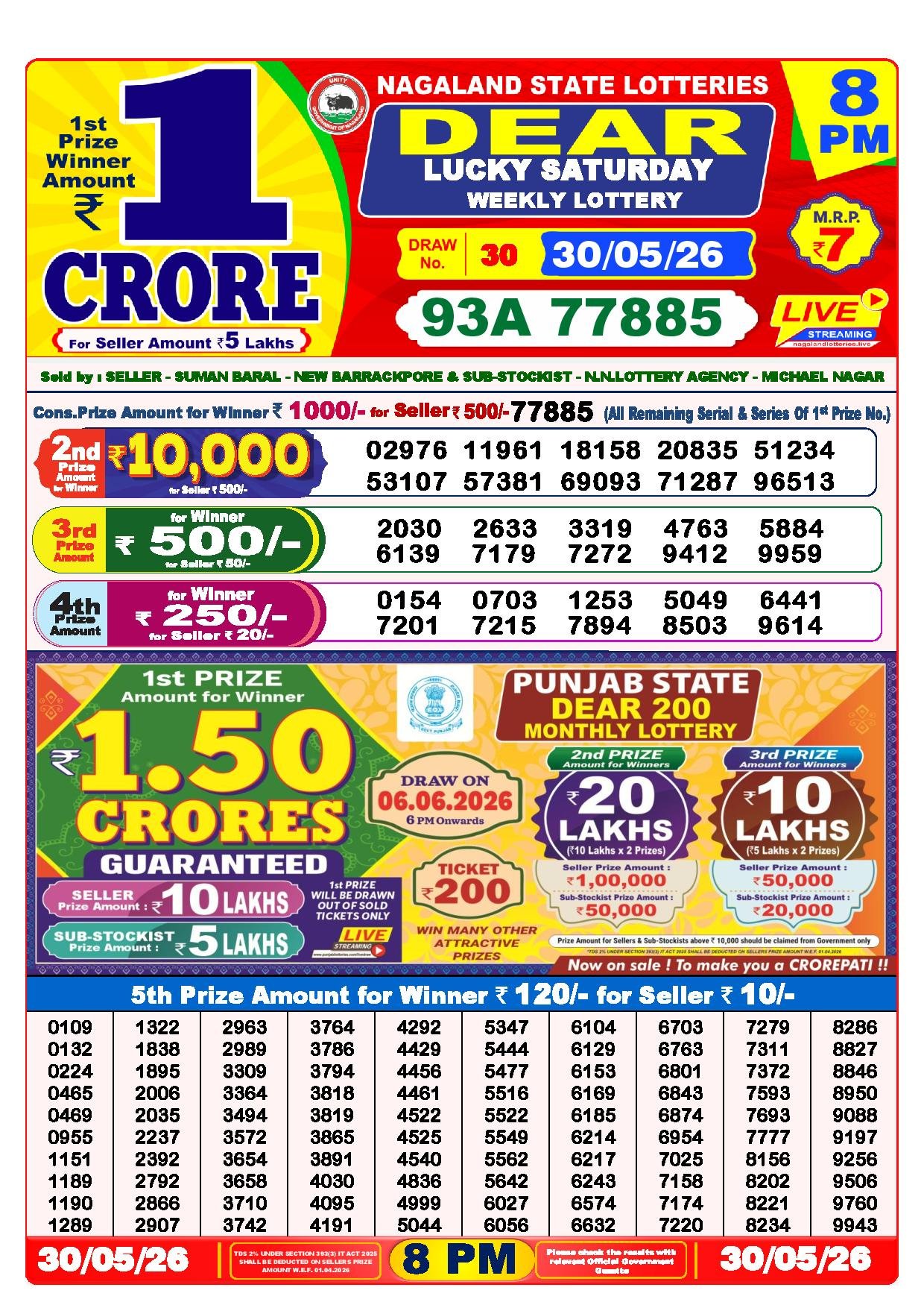 8 PM Result – 30 May 2026